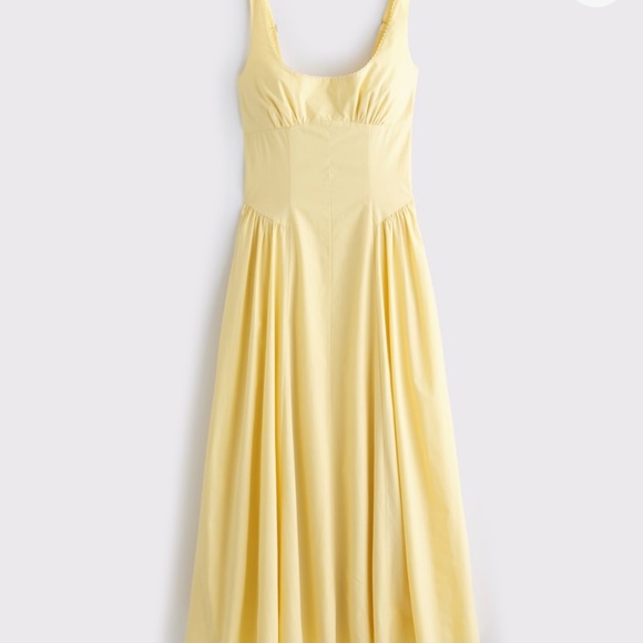 ISO A&F Dipped Waist Scoopneck Midi Dress - Picture 2 of 2